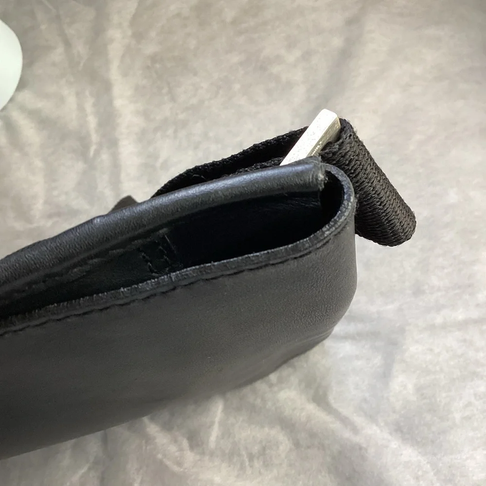 Salvatore Ferragamo Black Embossed Leather Shoulder Bag
